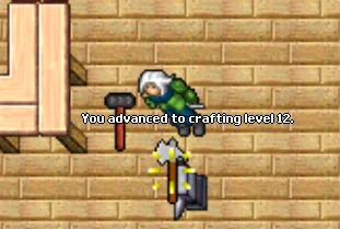 Crafting at anvil
